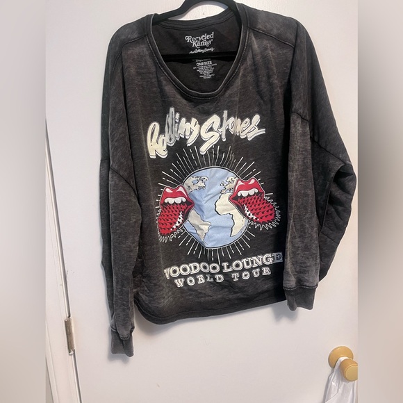 Women’s rolling stone band sweatshirt one size oversized nwot - Picture 3 of 5